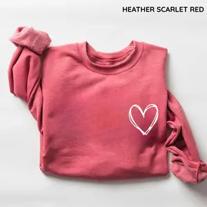 Retro Heart Valentine's Day Sweatshirt - Valentine's Day Shirt - Women's Favorite Top