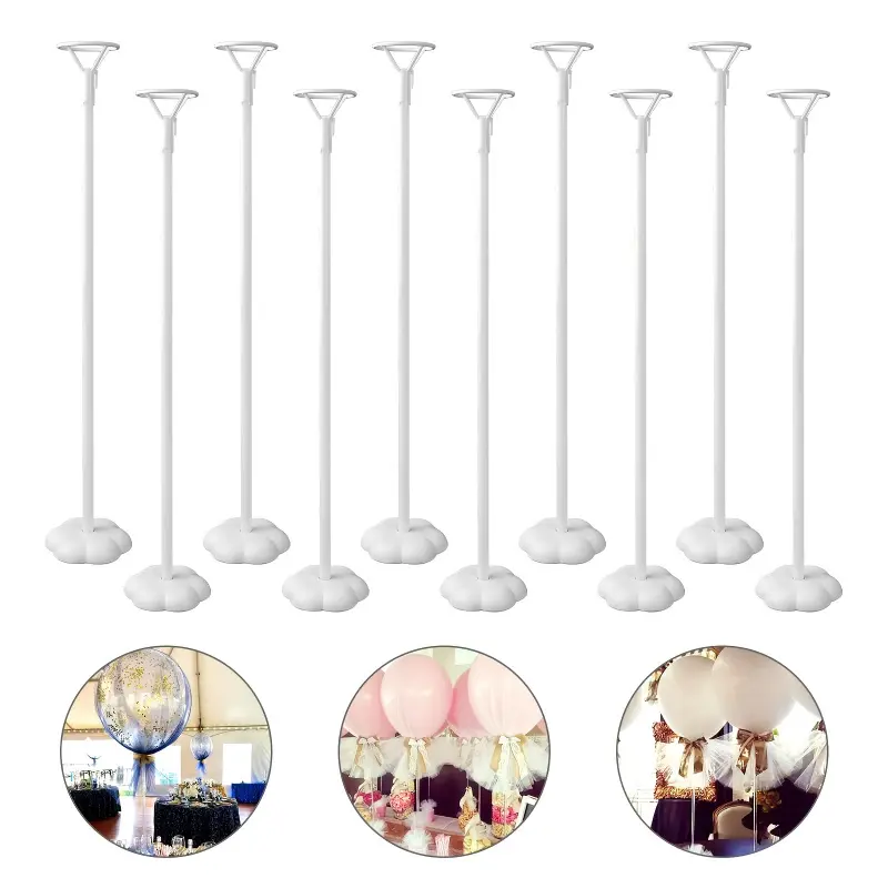 30pcs Mixed Set, Balloon Holder Set, Balloon Decorations Kit, Including 10pcs Balloon Cups, 10pcs Rods, 10pcs Desktop Base Stands, Suitable for Wedding, Birthday, Party Decorations, Event and Party Supplies