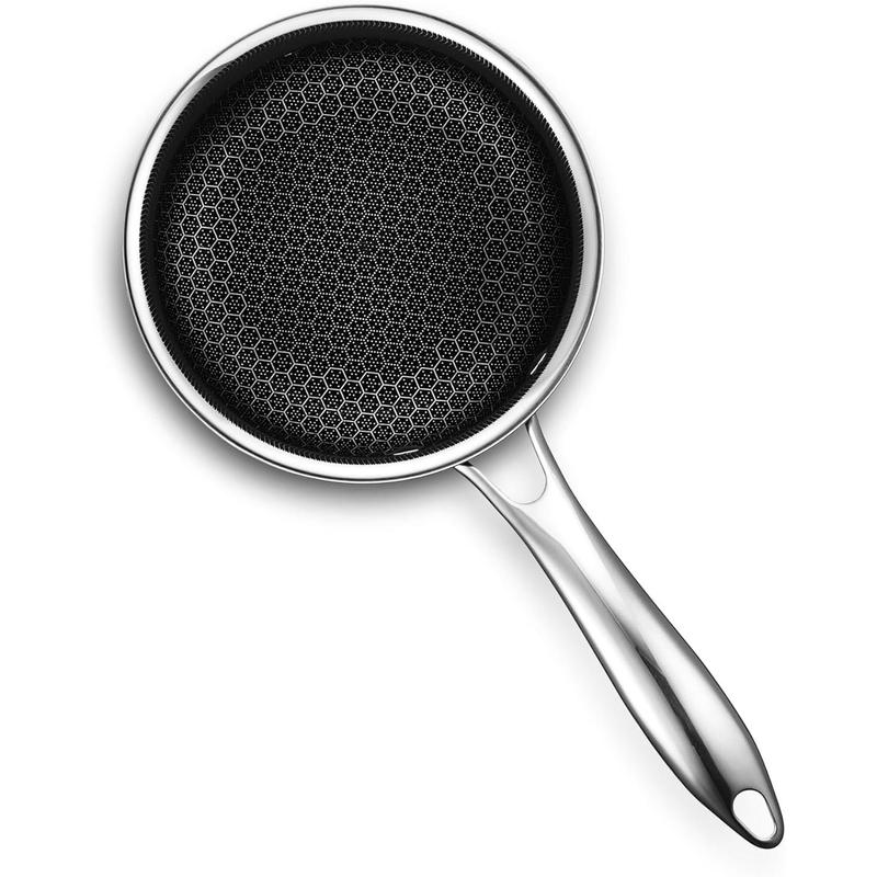 Hybrid Nonstick 1-Quart Saucepan with Tempered Glass Lid, Stay-Cool Handle, Dishwasher Safe, Induction, Compatible with All Cooktops Cookware White