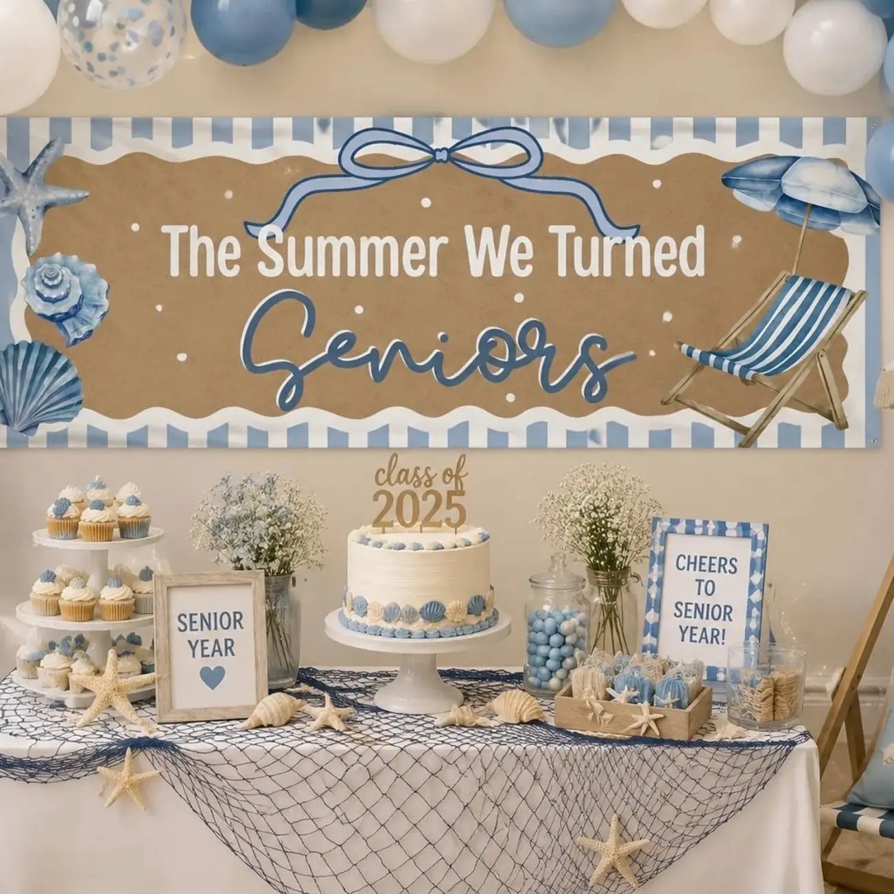 The Summer We Turned Seniors, Class of 2027 Banner, Senior Sunrise Decor, Senior Year Banner