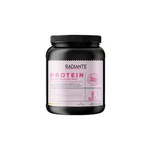Radiante Protein Powder - 100% Grass-Fed Whey, 20g Protein, Low Carb, Gluten-Free, Non-GMO, USA Sourced, for Women's Muscle Support