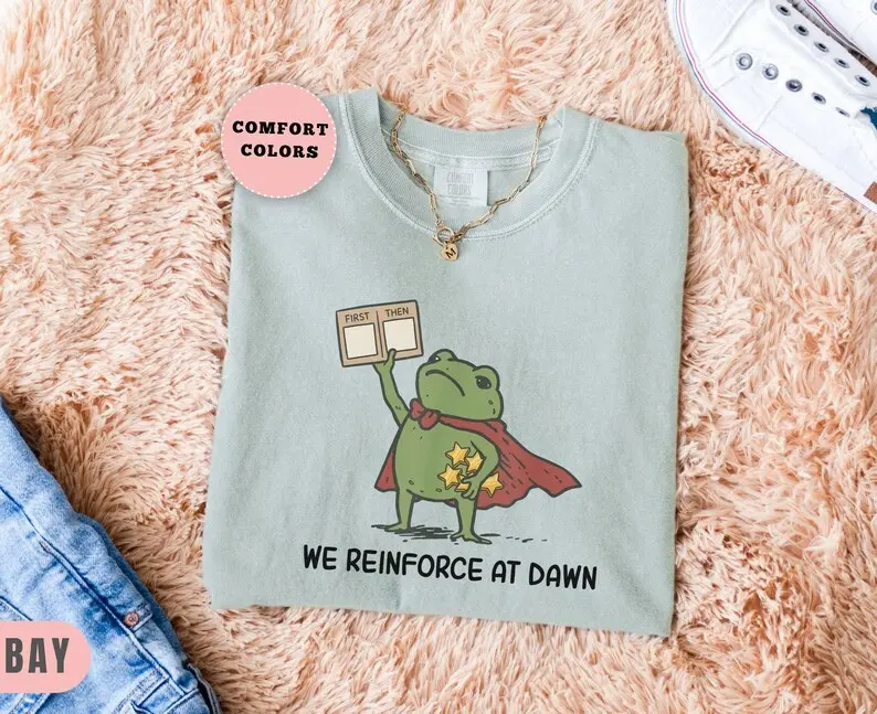 Comfort Colors ABA T Shirts, Frog RBT TShirt, BCBA T-Shirt, Funny aba therapy Graphic Tee, Rbt gifts, Behavior therapy Tee, bcba gifts