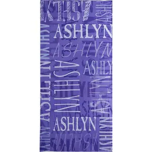 Clearance -Let's Make Memories Personalized Beach Towel - Custom Cotton/Poly Blend Pool Towel - Personalize with Your Name - Standard Size - Dark Purple