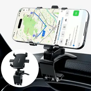 Multifunctional Universal Car Phone Holder Mount - Dashboard, Mirror, Sun Visor Clip Design, 360-Degree Rotation, Cars Accessories, Automotive Interior Accessory Compatible with 4-7 in Cellphones, Car Stuff