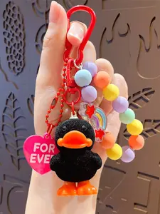 New Plush Duck Beaded Keychain, Creative Design, Minimalist Style, Perfect Gift, Unique Design for Daily Use, Birthday, Holidays