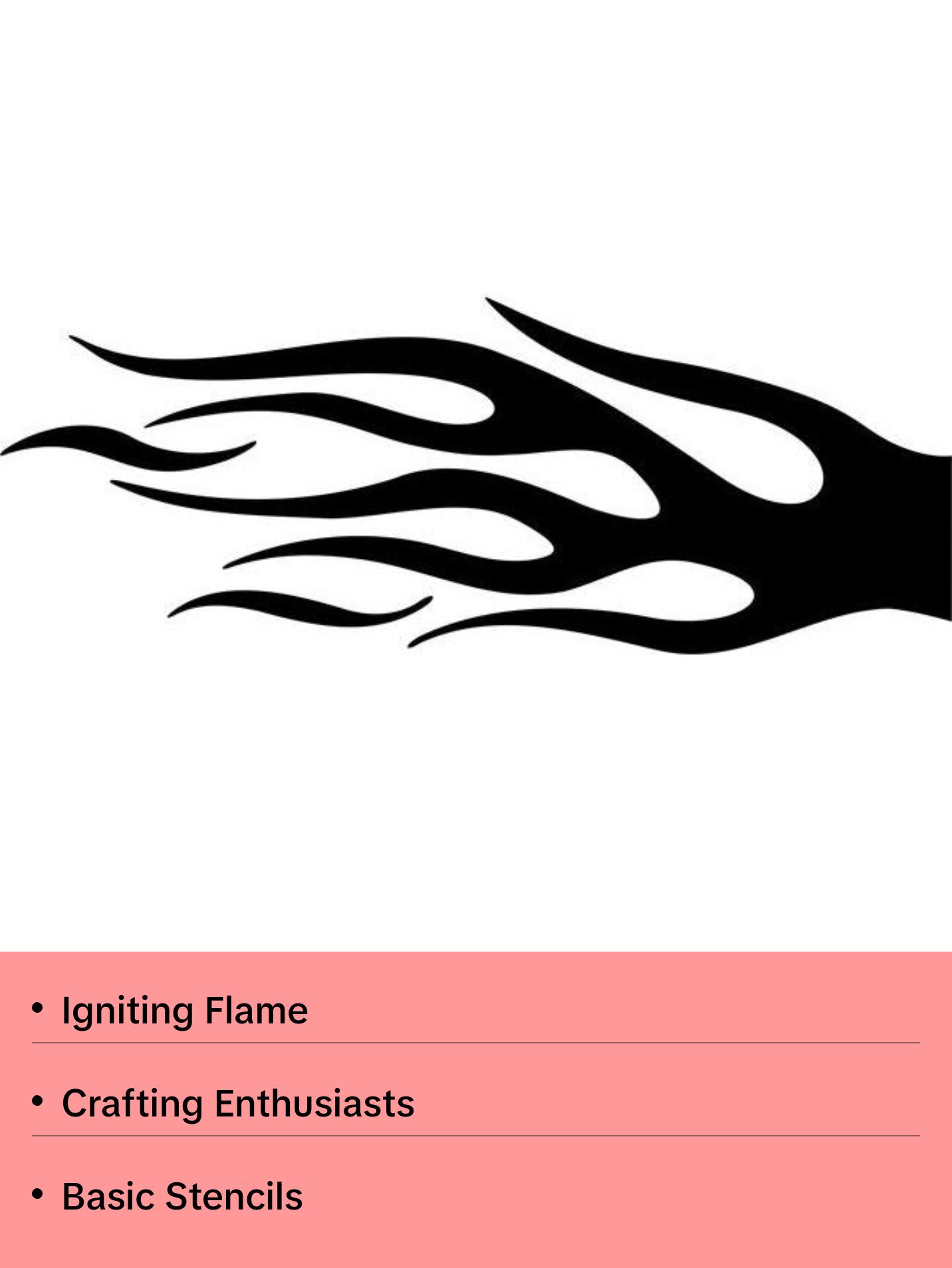 Igniting Flame Stencil