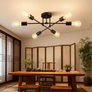 2026 Top Modern Satellite Ceiling Light Fixture with 6 Lights (Bulbs Not Included) E27/E26 Bulb Sockets Suitable for Bedroom Dining Room Kitchen And Office Lights Lamp lights For Bedroom Night Light Lamps Chandelier Lamps