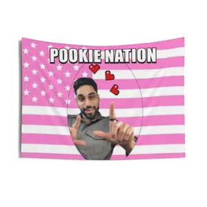 Pookie Nation Funny Meme Tapestry Prayag TikTok Viral Room Decor Joke Gift Decorative Goofy