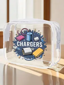 Travel Organizer, Travel Organization Pouch - Transparent Toiletry Bag, Travel Essentials, Portable Travel Cosmetic Bag with Zipper, TSA Approved Transparent Storage Bag