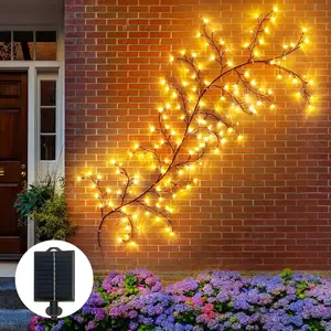 Solar Branch String Lights, Soft Warm Fairy Lights, Outdoor Decoration Light, Indoor and Outdoor Decor, Perfect for Bedroom, Balcony, Camping, Party, Christmas