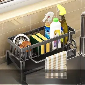 An extremely practical kitchen water filtering basket, a multi-functional draining rack with a multi-layer design, which can hold a variety of tools. Organiser Multicolor