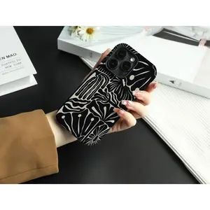 Midnight Flora iPhone Case for iPhone 15 Case iPhone 14 Pro Max 13 Pro Case iPhone 8 11 SE X XS XR Case Personalised Name Case
