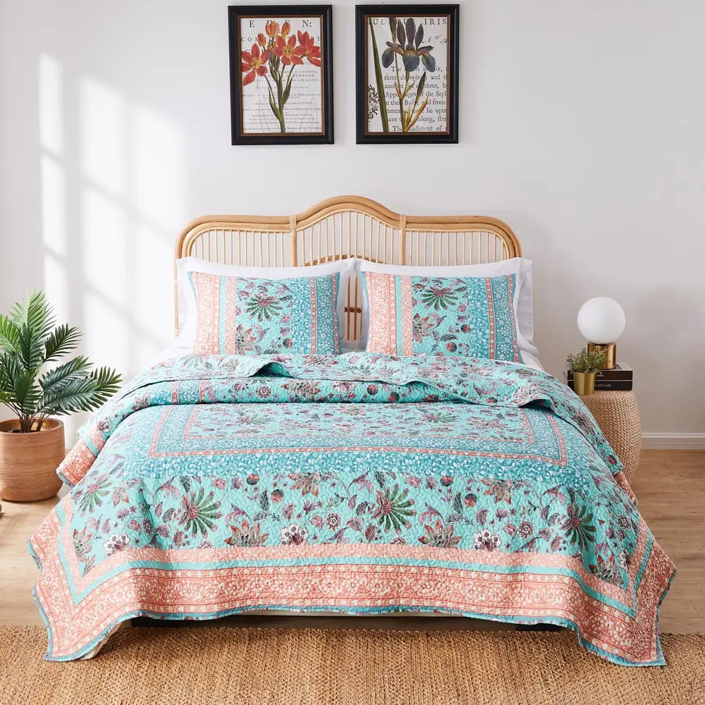 Greenland Home Audrey GL-2011AMSK 3-Piece King/Cal King Quilt Set