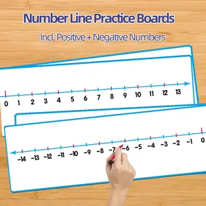 Number Line Practice Board incl. Positive+Negative Numbers