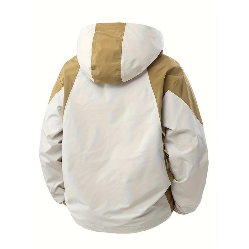 Plus Size Windbreaker Jacket - Casual, Loose Fit, Zip-Up Hooded Workwear with Pockets, Fall & Spring Outerwear | Hooded Jacket | Zippered Jacket