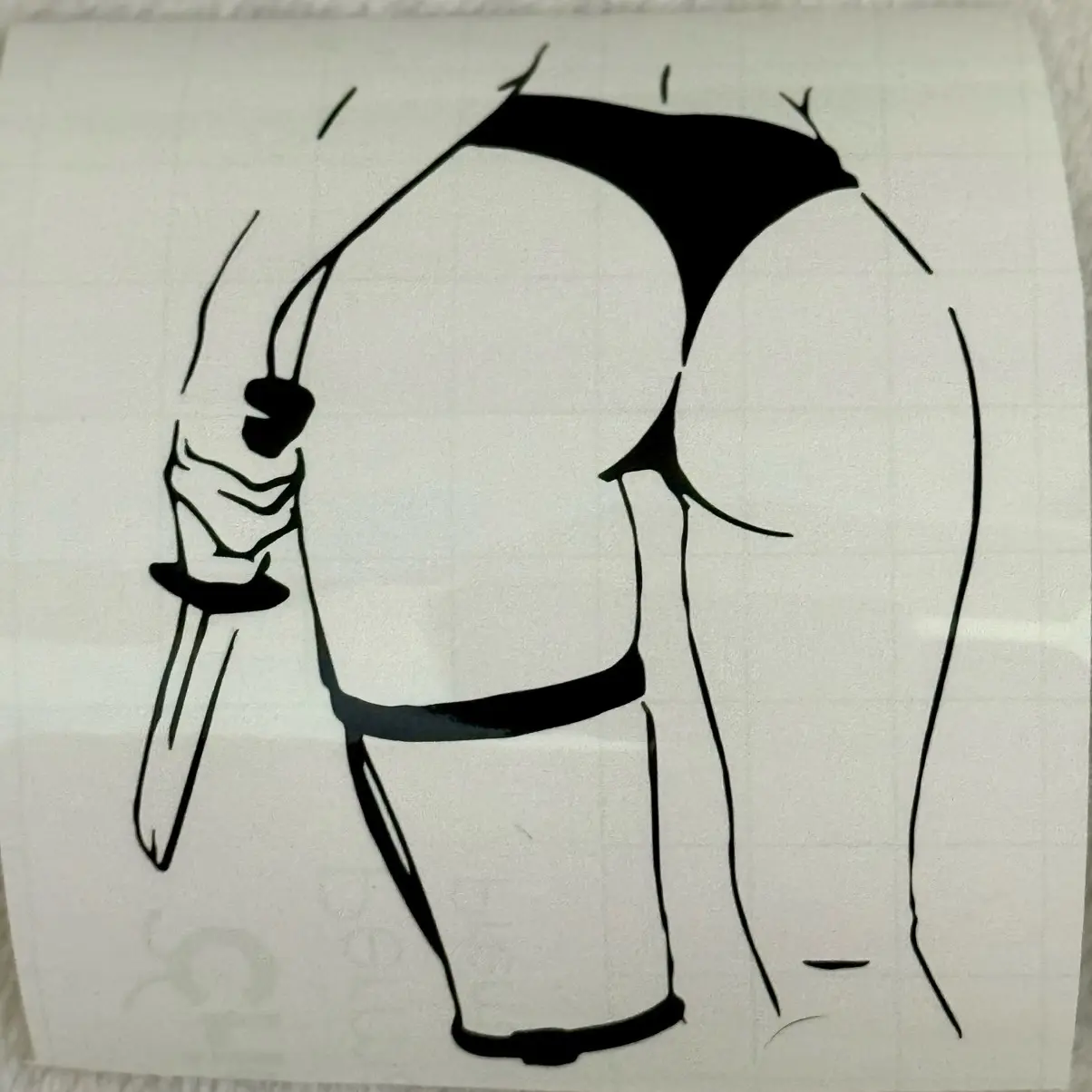 Sticker Car mujer espaldas