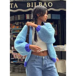 Lester Knit Cardigan Blue