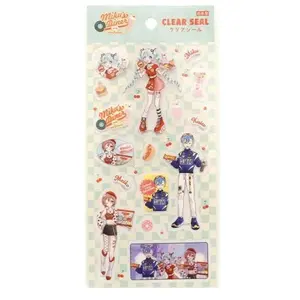 Miku's Diner Hatsune Miku And Kaito Vocaloid Daiso Clear Sticker Sheet