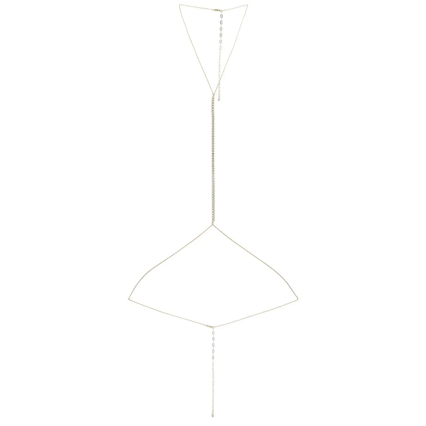Ettika Dainty Crystal Body Chain in Gold