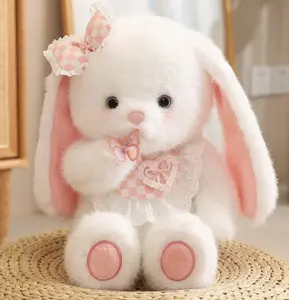 Cute Rabbit Design Plush Toy, 1 Count Soft Stuffed Rabbit Plushie, Cartoon Rabbit Plush Doll, Stuffed Animals, Plush Toy for Home & Office Decor stuffed  animals benny  plush Soft Strawberry Bunny Plush Toy