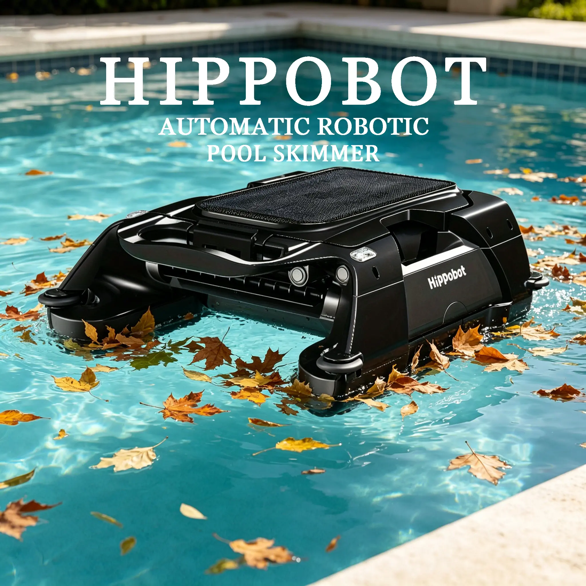 Pool Vacuum - Solar Robotic Pool Skimmer for Above Ground Pools, Cordless Auto Cleaner, 24/7 Continuous Cleaning, Solar & Battery Dual Charge, 3-Hour Runtime, Smart Sensors, AI Navigation, Obstacle Avoidance, 5L Capacity