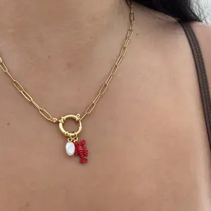 Lobster & Shell Sailor Clasp Necklace | 18K Gold Plated
