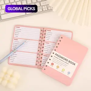 Portable Password Book, Password Keeper Planner Notebook Workbook Journal, Spiral Notebook Journal with Index Sticker, Password Organizer & Office Stationery & Supplies #GLOBAL PICKS