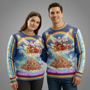 Divine Kingdom Mayhem – Angel Santa’s Celestial Holiday Ugly Sweater