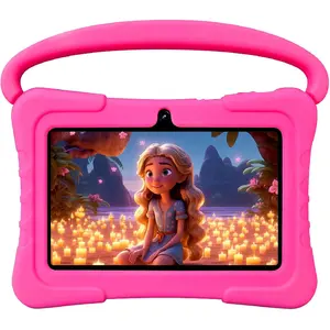 7 inch Kids Tablet with Case,32GB Toddler Tablets Android 13 with WiFi,Dual Camera,Education,Games,Kids Software Pre-Installed,Computer Tablet PC with Age Filters,Parental Controls(Pink)