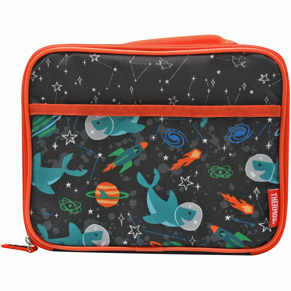 Thermos Kid's Soft Insulated Lunch Bag - Space Party Theme Lunch Box for Kids