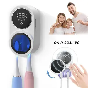 Wall Mounted Toothbrush Sterilizer, Rechargeable Toothbrush Holder, Toothbrush Storage, Toothbrush Cleaner with LED Smart Screen, Personal Care Appliances, Bathroom Accessory