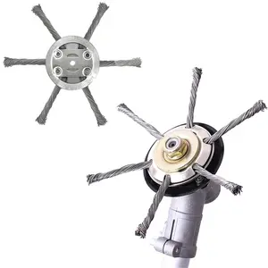 6 Inch Premium Indestructible Trimmer Head for Electric Battery Powered Cordless String Trimmer | Replaceable Blades for Weed Trimmer & Weed Eater | Heavy Duty Nylon Line Head for Garden, Yard Lawn