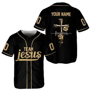 Personalized Christian Jesus Forgiven Baseball Jersey Unisex XS-5XL, Jesus Baseball Jersey, Jesus Jersey for Men,  Forgiveness Theme Baseball Tee, Religious Athletic Apparel.