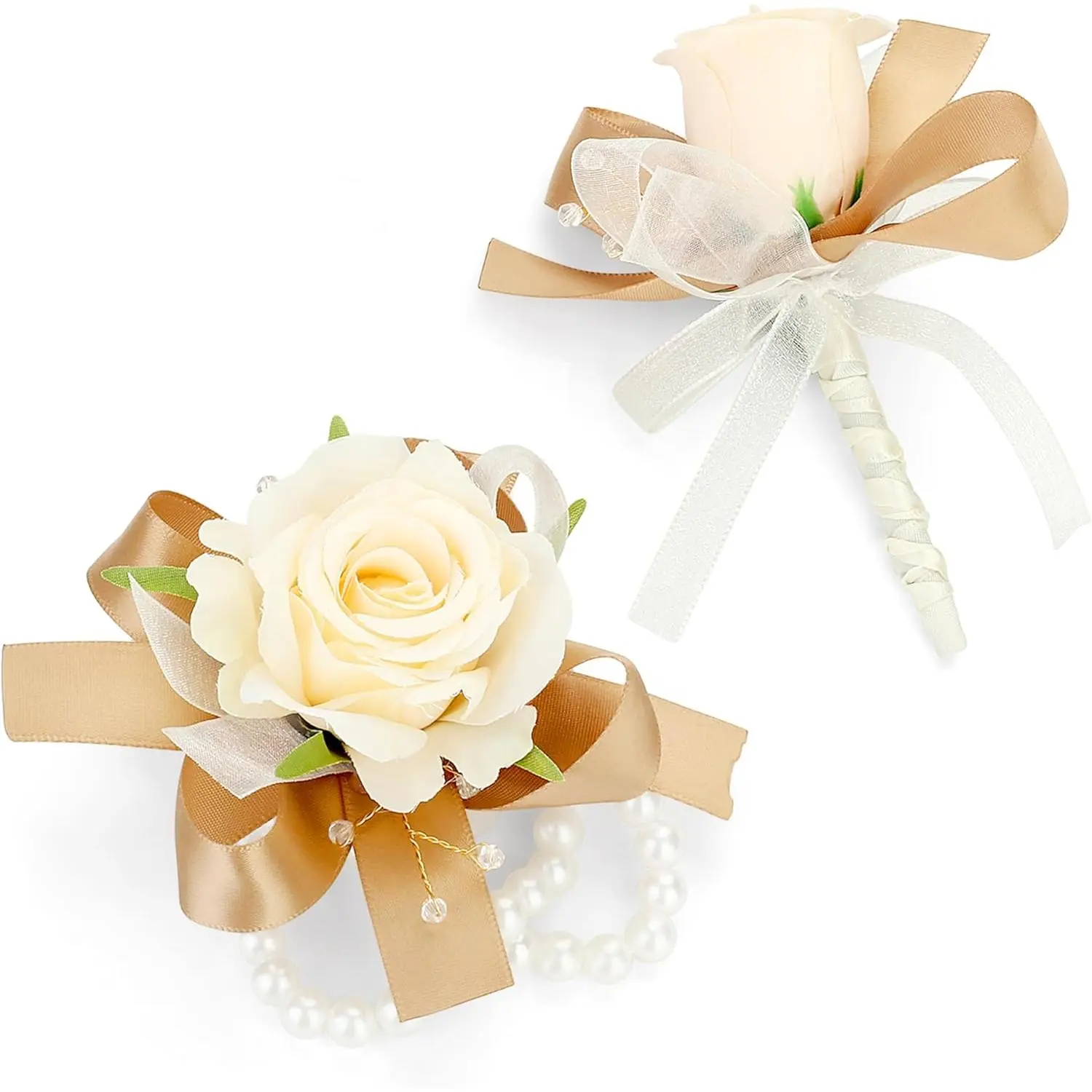 Champagne Corsage - Double-cain