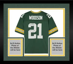 Framed Charles Woodson Green Bay Packers Autographed Green Mitchell & Ness Replica Jersey with "HOF 21" Inscription - Fanatics Authentic Certified