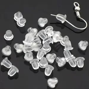 200pcs Earring Hooded Earring Back Scrunchie Accessory 5mm Women's Fashion Earrings