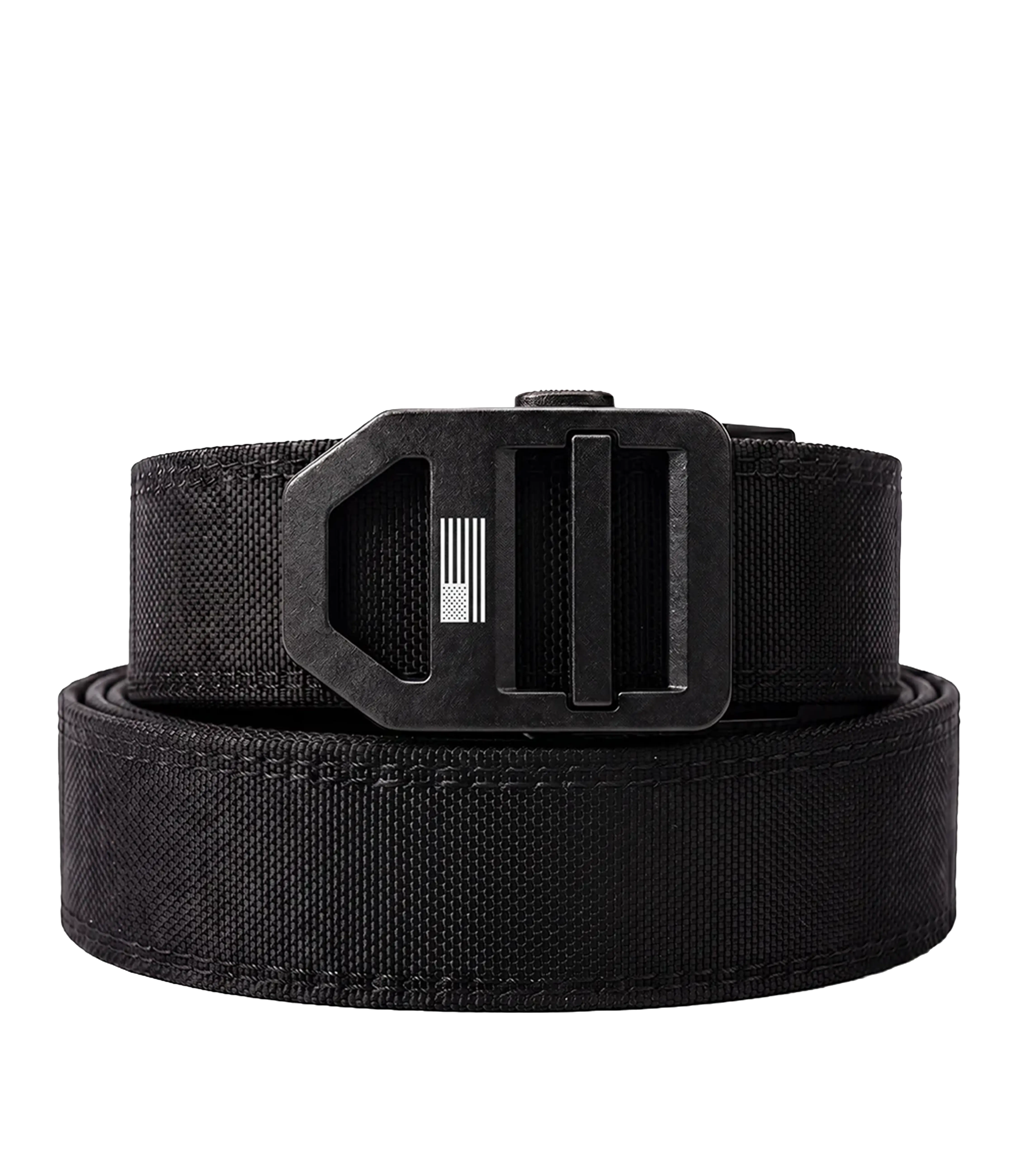 American Flag Stripe Men's Belt, Heavy Duty Nylon Webbing Belt with 1-Hand Quick Release, Micro Adjust Fashion Accessory, 28 - 40 Inch, Adjustable Strap Men's Belts