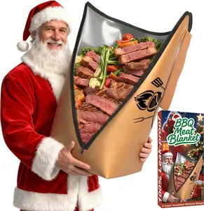 BBQ Blanket for Resting Meat , 25in BBQ Meat Resting Blanket for , Grilling Meat Insulated Resting Bag with Wide Mouth for Large Brisket/Turkey