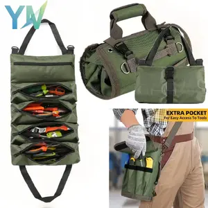 Durable Roll Up Tool Bag Multifunctional Electrician Mechanic Organizer Ideal Fathers Day Gift Perfect Outdoor Storage Solution
