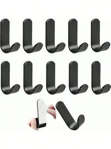 6-Pack Adhesive Hooks - No Drilling Needed for Hanging Bags, Towels, Loofahs, Keys, Hats - Ideal for Kitchen & Bathroom