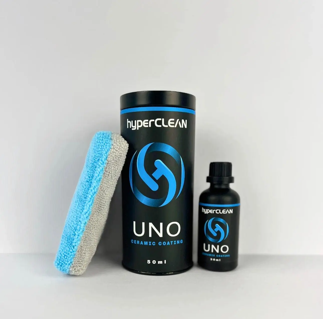 hyperCLEAN UNO Ceramic Coating (50ml) - Automotive Paint Care Detailing Product, Ceramic Coating Hard Waxes, Shine Hard Waxes, 12+ Months Protection, Glossy Finish, Slickness, Easy Installation, UV Shield, Environmental Fallout Defense, Sturdy Packaging