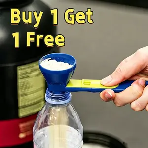 Buy One Get One Free, Slide Funnel Spotless Protein Powder Spoon, Durable PP Material, Perfect Kitchen Tool for Milk and Supplements