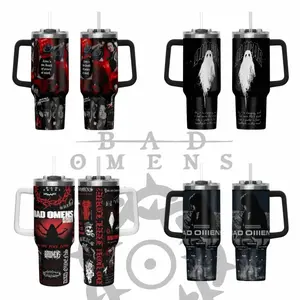 2026 Bad Omens Do You Feel Love Tumbler With Handle, Noah Sebastian Tour Insulated Travel Mug 40oz, Metal Core Alternative Gift Mug