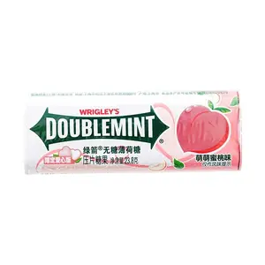 DOUBLEMINT Sugar-Free Mint Candy Peach Flavor 23.8g Limited Edition Heart Shape Cute Treats