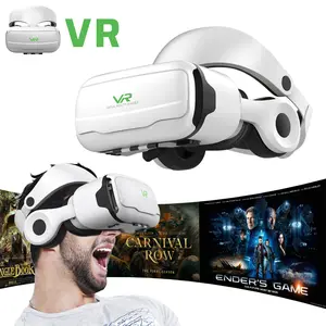 VRSHINECON VR GlassesOffering 360° immersive VR experience with 110° wide vision and built-in 3D surround sound. Ideal for movies, games, concerts, virtual travel and home entertainment, perfect for entertainment and tech enthusiasts.