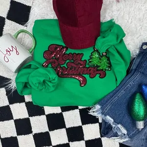 Sparkly Merry Christmas Sequins Patch