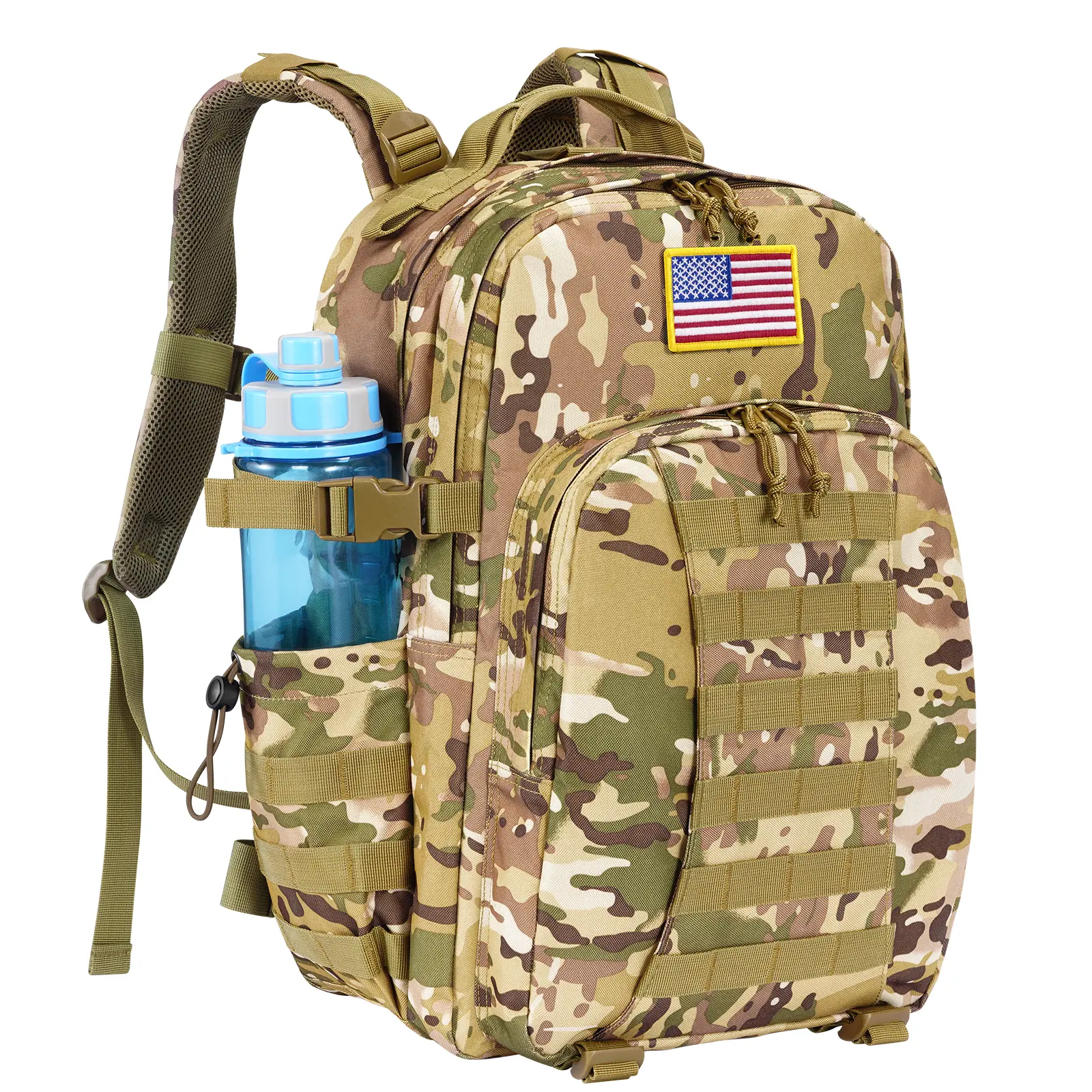 【Holiday Haul Deal】Men's 40L Tactical Durable Backpack for Adults, Double-Stitched Large-Capacity 3-Day Sports Pack with Strap, High-Quality Fabric for Hiking, Camping