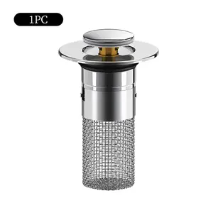 Stainless Steel Modern Anti-Odor Bathroom Sink Stopper with Bouncing Core & Brass Pop-Up Drain Plug for Bathtub Home Goods ，universal bathtub drain stopper，bathroom sink strainer High Pressure Shower Handheld Shower Head