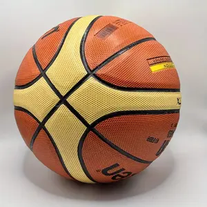 1 high-quality durable PU7 leather basketball, with excellent elasticity and feel, suitable for outdoor and indoor competitions and training - adult size