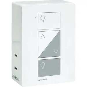 Lutron Caseta Plug-In Lamp Dimmer for Table Lamps, 100W LED Bulbs, PD-3PCL-WH, White
